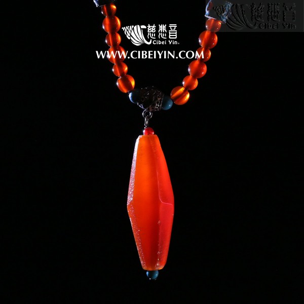 Old Agate beads Necklace 01-3