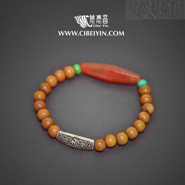 Old Agate beads Bracelet 01-8