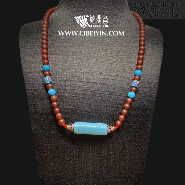 Turquoise Crystal Necklace 06-25