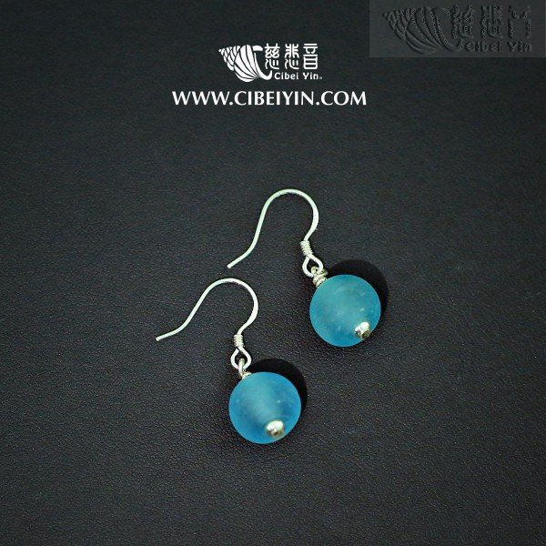 Glazed Crystal Earrings 08-1