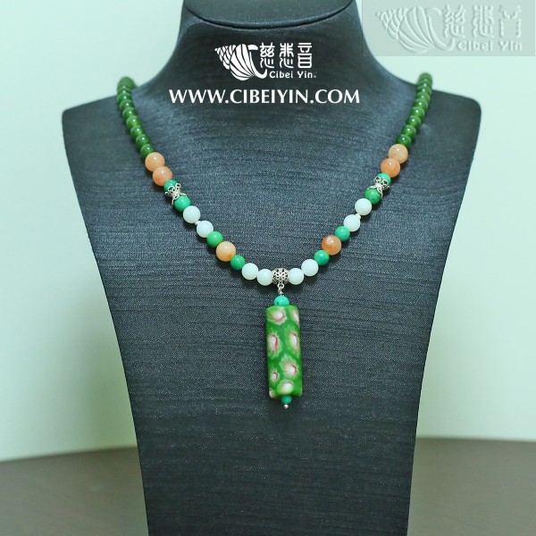 Glazed Crystal Necklace 16-23