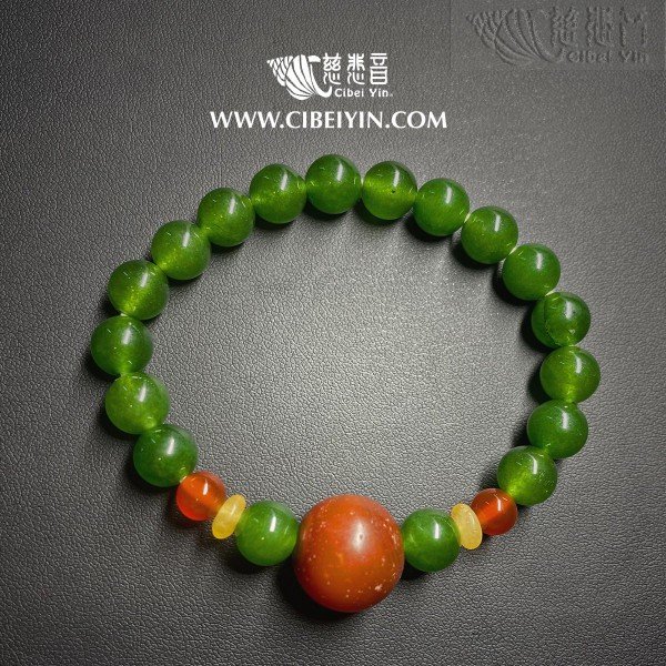 Old agate beads Bracelet 2A-2A