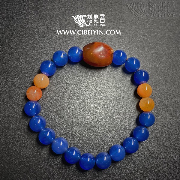 Old agate beads Bracelet 2A-28