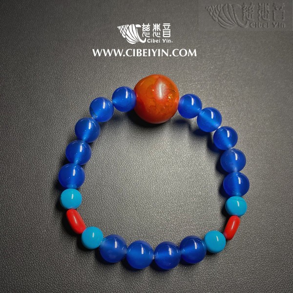 Old agate beads Bracelet 2A-32