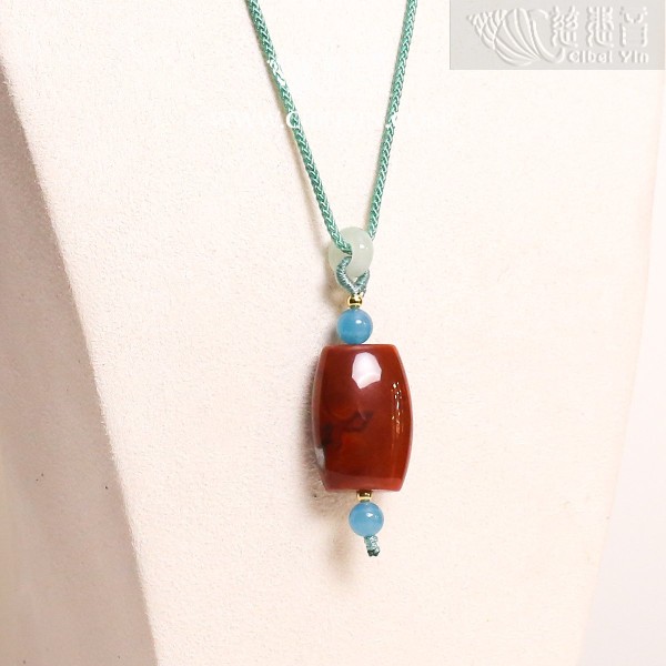 "Concentration"True Fire Stone Pendant-8-036