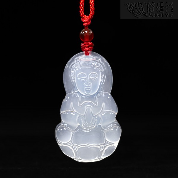 White Robed Guanyin Pendant (Small)