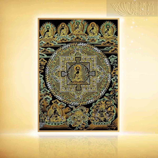 Eastern Lapis Lazuli World Gold Thangka (small)