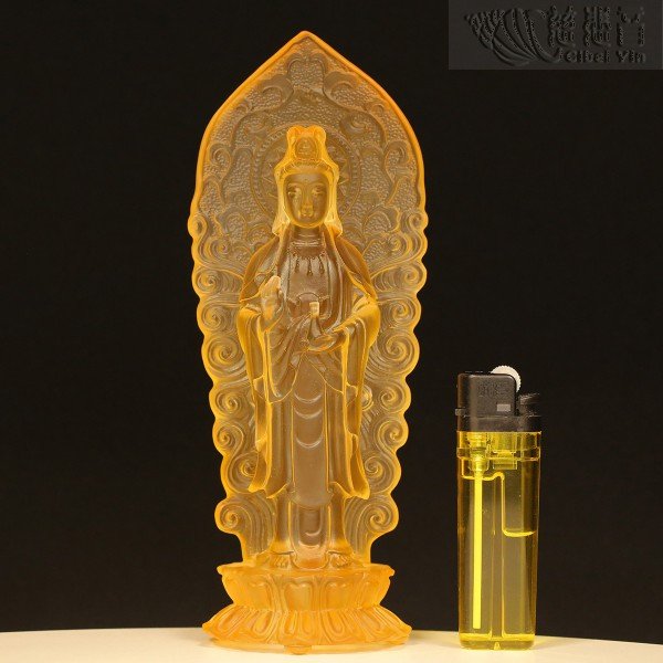 Golden Glazed Vase Guanyin
