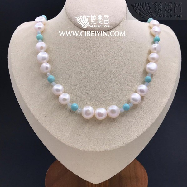 Comely Lady-flat round pearl necklace