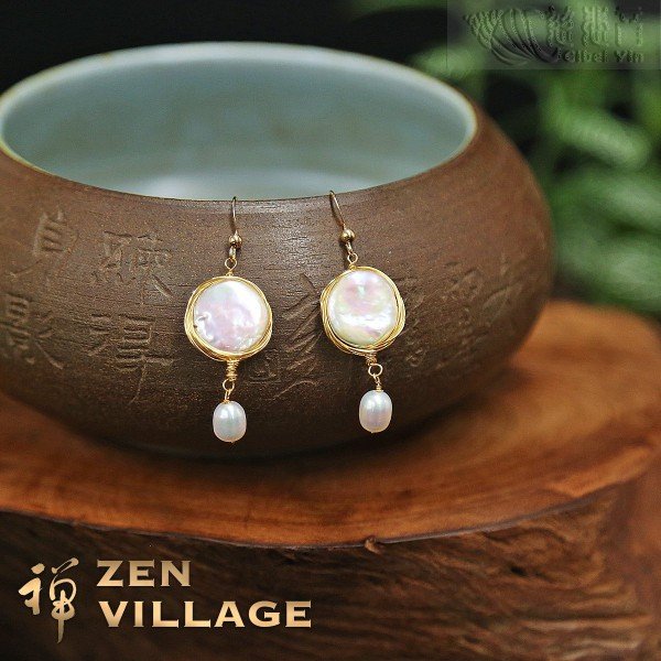 Good wishes pearl earrings