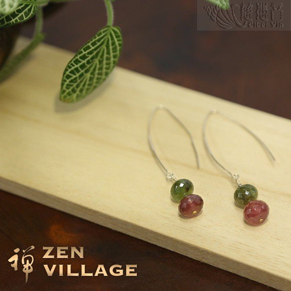 Fancy sapphire 925 silver earrings