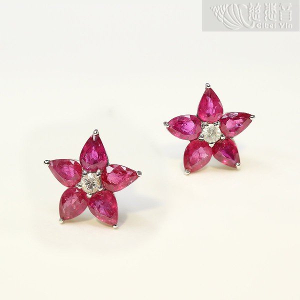 Ruby Earings-Lucky Star