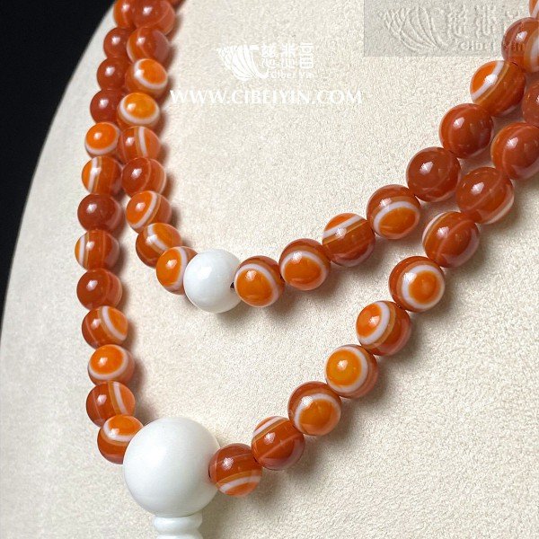 Natural Agate Heavenly Eyes 108 Prayer Beads 01-08