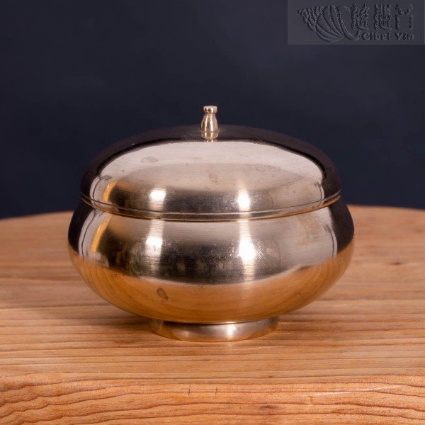 Bronze Golden Offering Bowl 380-2