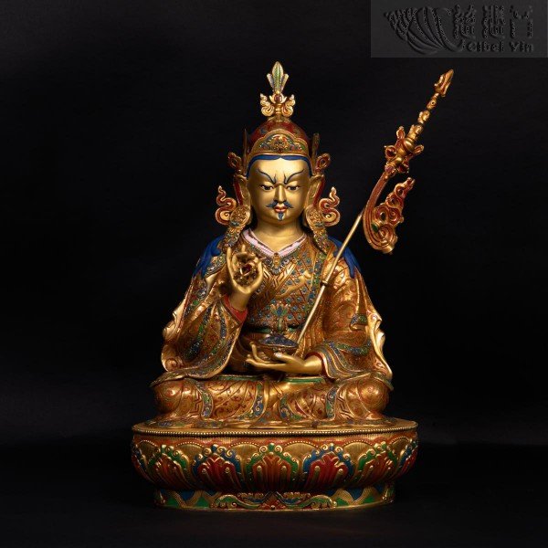 “Many Treasures” Gilt Copper Guru Rinpoche