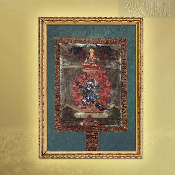 Tibetan Mahākāla Buddha Ancient Thangka (printed copy) - Specially Blessed