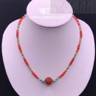 The most dazzling presence in the crowd-South Red Agate Necklace (GF Gold)
