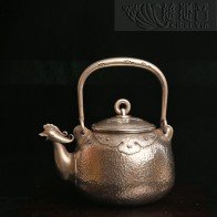 Phoenix is coming totem sterling silver pot (made by Ming Yue Changqing)
