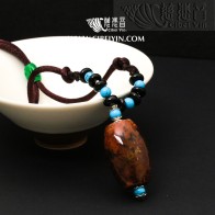 "Forge Ahead Courageously"True Fire Stone Necklace-18-012