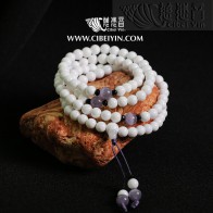 Milky White Tridacna 108 Prayer Beads - 6mm -2
