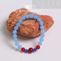 "Prosperity and wealth"Aquamarine Bracelet - 8mm