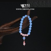 "Good Karma"Aquamarine Bracelet - 10mm