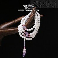 Milky White Tridacna 108 Prayer Beads - 8mm -2