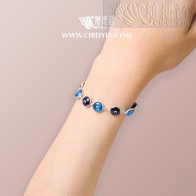 Vajra Eye Bracelet-Dark and Light Blue (10mm)
