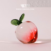 "Pretty as a Peach" Glaze Crystal Ornament
