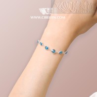 Vajra Eye Bracelet-Light blue (7mm)