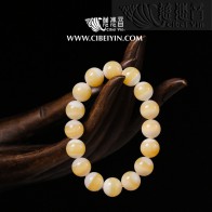 Exquisite Extra-Wide Golden Silk Tridacna Bracelet - 12mm