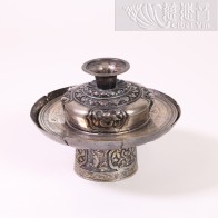 Silver Offering Cup Stand and Lid