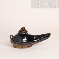 Song Dynasty Thousand-Year Black Glaze Clay Oil Lamp-2