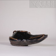 Song Dynasty Thousand-Year Black Glaze Clay Oil Lamp