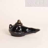 Song Dynasty Thousand-Year Black Glaze Clay Oil Lamp-3
