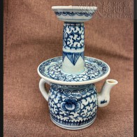 Ming dynasty  Blue and White Ceramic Candlestick