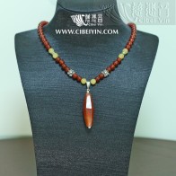 Old Agate Necklace  01-2A