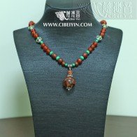 "Tranquilization"Old Agate Necklace 2A-88