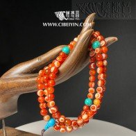 Natural Agate Heavenly Eyes 108 Prayer Beads 01-02