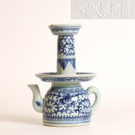 Ming dynasty  Blue and White Ceramic Candlestick