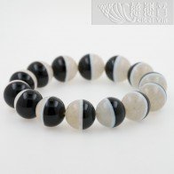 "Tai Chi Bead" Natural Crystal&Agate Bracelet 16mm