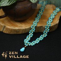 Turquoise Gold Bead Necklace