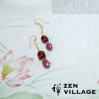 Fancy sapphire ruby GF earrings