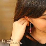 Fancy sapphire GF earrings