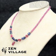 Fancy sapphire sapphire ruby GF necklace
