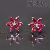 Ruby Earings-Ray of Light-A