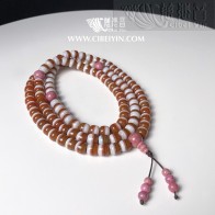 "Treasure Jar Bead" Natural Agate 108 Prayer Beads 04-02