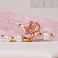 Rose Quartz Peach Blossom Bracelet - 6mm