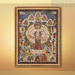 Eleven-faced Guanyin Bodhisattva Ancient Thangka