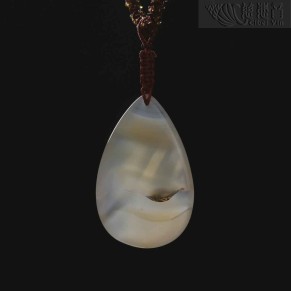 Petrified wood prayer beads